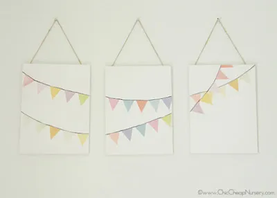  www.chiccheapnursery.com/2012/do-it-yourself/diy-idea-bunting-flag-art/